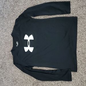 UA black long-sleeve shirt, youth large